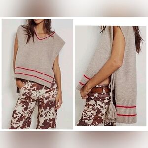 NWT Free People All Star Stripe Poncho Vest - One Size Fits All